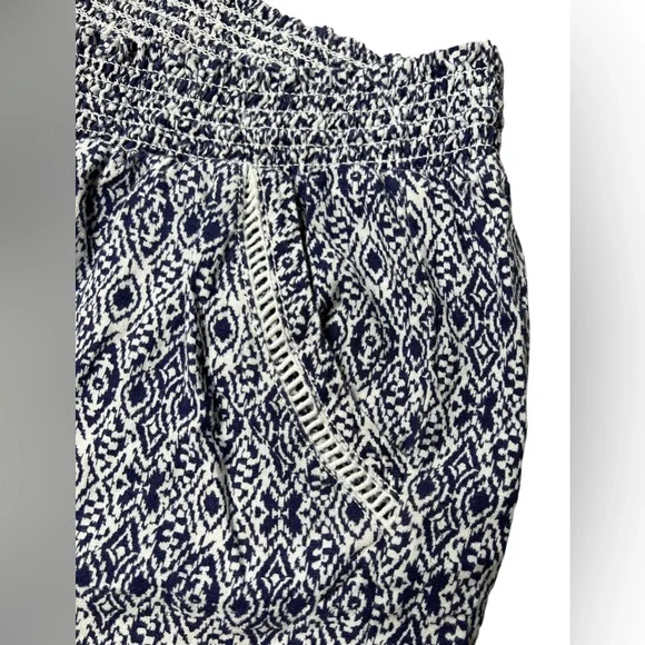 Briggs New York Size XL Women’s Shorts Linen Blend Pull-On Summer Blue White - Picture 8 of 16